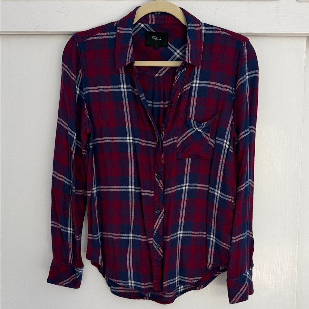 Rails Burgundy and Navy Plaid Shirt